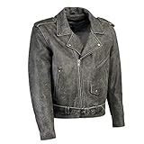 Milwaukee Leather LKM17001 Klassische Herren-Motorradjacke, Leder,...
