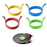 4 Stück Spiegeleiform,Eierring Mit Zwei Griffen Pancake form,Runde...