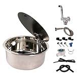 us Spülbecken-Set mit faltbarem Wasserhahn und Deckel,...