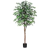Kazeila Kunstpflanze Ficus Benjamina 180cm Künstliche Pflanzen Groß mit...