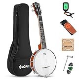 Donner Banjolele Banjo-Ukulelen-Set, 4-saitig, Musikinstrumente für...