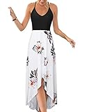 KILIG Sommerkleid Damen Spaghettiträger Kleid Vokuhila Maxikleider Damen...