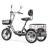 cysum Elektro Dreirad für Erwachsene, 16 Zoll faltbares 3 Rad E-Bike, 48 V...