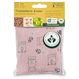 GRÜNSPECHT Traubenkern-Kissen 12x12cm, Wärmekissen für Babys &...