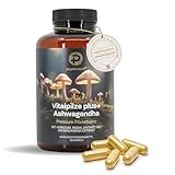 Vitalpilz plus+ Ashwagandha Kapseln | Mushroom Complex – 120 Kapseln –...