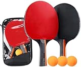 Symagalbst Professionel Tischtennis Set 2 Tischtennisschläger mit 3...