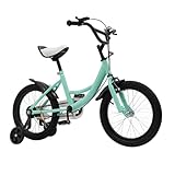 Begoniape Kinderfahrrad 16 Zoll ab 5-8 Jahren, Grün Kinder Fahrrad mit...