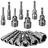 14 Stück Steckschlüssel Set, 6-19mm Magnetisches Stecknuss Nuss Adapter...