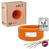 HB-DIGITAL 25m CAT.7 Netzwerkkabel LAN Kabel Verlegekabel AWG 23 Reines...