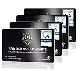 MakakaOnTheRun 4X RFID Blocker Karte (3fach geprüft: DEKRA + EMV +...