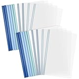 20 Stück Klemmschienen A4, Rückenbreite 10 mm, KlemmmappeA4 Transparenter...