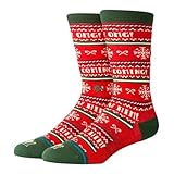 Stance Crew Socks - I KNOW HIM, Red, large