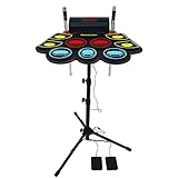 9 Pads Schlagzeug Elektronisch, E-drum Set with LED Leuchten Trommelstock,...