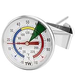 Thermometer Milch für Kaffee mit 175 mm Edelstahlsonde Kaffee Thermometer...
