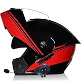 Klapphelm Motorradhelm Bluetooth ECE Genehmigt Sturzhelm mit Doppelvisier...