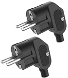 Schuko Stecker 2 Stücke Netzstecker, Europäischer Stecker mit...