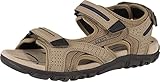 Geox Herren U Sandal Strada D Riemchensandalen, Beige Sand Navy, 43 EU