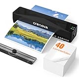 Crenova Laminiergerät A4 mit 40 Laminierfolien & Papierschneider, 1-2 Min...