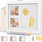 DZKKIUR Fußabdruck Baby 28 x 23 cm Baby Fussabdruck Set mit Buchstaben und...