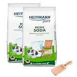 2x Heitmann pure Reine Soda 500g mit Schaufel aus Buchenholz