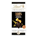 Lindt Schokolade EXCELLENCE 100 % Kakao und Orange Tafel | Extra intensiv |...