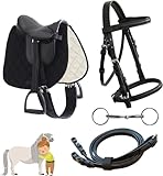 My Sweet Pony® Kinder Shetty Sattel-Set + Trense + Gebiss + Zügel | für...