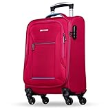 NOWI Sevilla Weichschalen Trolley M – Leichter Stoff Koffer 30L mit 4...