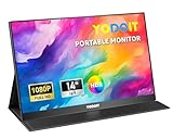 Yodoit Tragbarer 14 Zoll Monitor - 1920 × 1080 FHD IPS Display Mit USB Typ...
