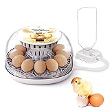 Inkubator Hühner Vollautomatisch, Brutmaschine 12 Eier-Brutapparat mit...