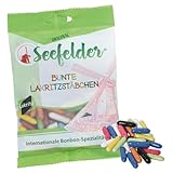 Bunte Lakritzstäbchen 100 g – Weiche Lakritz-Bonbons mit farbiger Hülle...