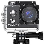 VEMONT 1080p 12MP Action Kamera Full HD 2,0 Zoll Bildschirm 30m/98 Fuß...