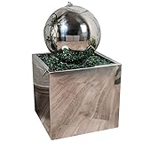 Köhko® Springbrunnen Ø 20 cm mit LED-Beleuchtung in eckigen...