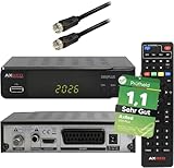 [ Test SEHR GUT, Note 1.1 *] AXRED S90 Plus HD Sat Receiver + Satkabel, mit...