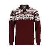 tomBrook Herren Troyer mit Norweger-Strick-Muster - Strickpullover mit...
