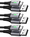 INIU USB C Kabel, [3 Stück 2m+2m+0,5m] 3.1A Ladekabel USB C Nylon...