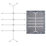 LUXECOVE Verstellbarer Bettlakenspanner mit 12 festen Metallklammern,...