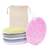LOPHE Abschminkpads, 6 Stück Wiederverwendbar Makeup Entferner Pads,...