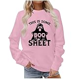 EWFAS Halloween Kürbis Sweatshirts Frauen Lustige Geist Grafik Sweatshirt...