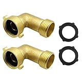 NONDK 2-Teilige 45-Grad-Gartenschlauch-Winkelverschraubung, 2 Stück mit 2...