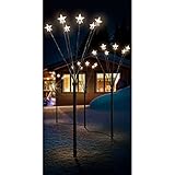 Mojawo LED - Gartenleuchtstäbe 'Stern' 4er Set 6 Lichter per Stab, inkl....