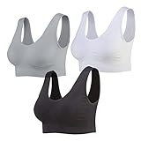 Lemef Damen Seamless Sport BH mit Merfarben Wohlfühl-BH,...