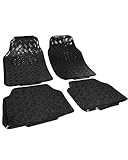 WOLTU Universal Auto Fußmatten 4-teilig Alu Chrom Optik Riffelblech...