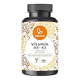 Vitamin D3 & K2 Depot – 5000 IE D3 + 100µg K2 (MK-7 99,7% All-Trans) pro...