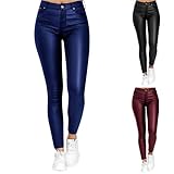SIYAN Leggings In Wetlook-Optik Aus Kunstleder, Formende Push-up-Hose for...