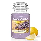 Yankee Candle große Duftkerze im Glas | lemon Lavender | Kerze mit langer...