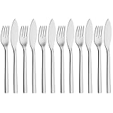 WMF Nuova Fischbesteck Set 12 teilig, Fischset für 6 Personen, Fischgabel,...