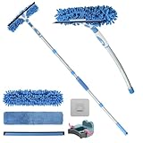 Fensterputzer Teleskop, 2-in-1 Fensterreiniger Set mit 7...