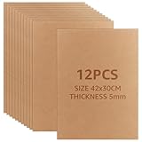 JMIATRY 12 Stück MDF Holzplatten zum Basteln, 42x30CM MDF Platten, 5mm...