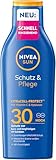NIVEA SUN Schutz & Pflege Sonnenlotion LSF 30, wasserfester Sonnenschutz...
