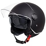 VINZ Pavia Jethelm mit Doppelvisier | Roller Helm Fashionhelm | In Gr....